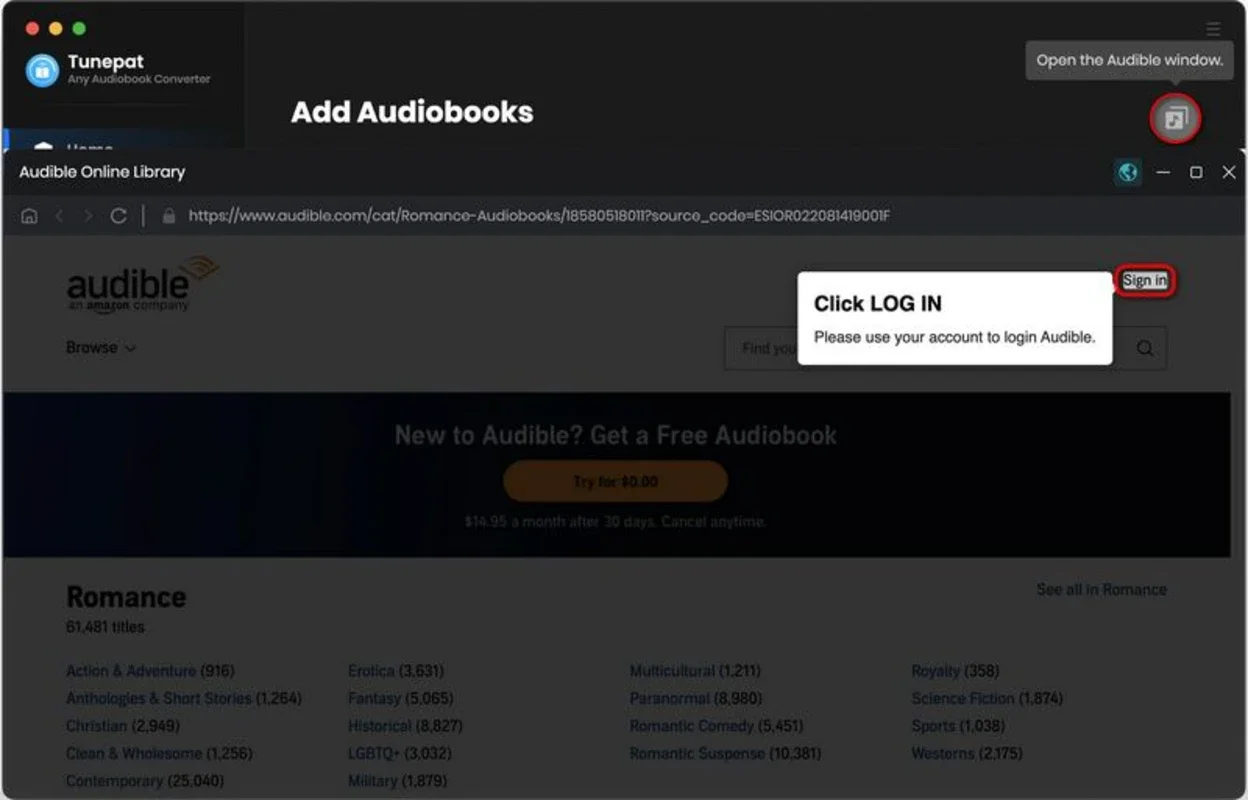 TunePat Any Audiobook Converter for Mac: Effortless Conversion