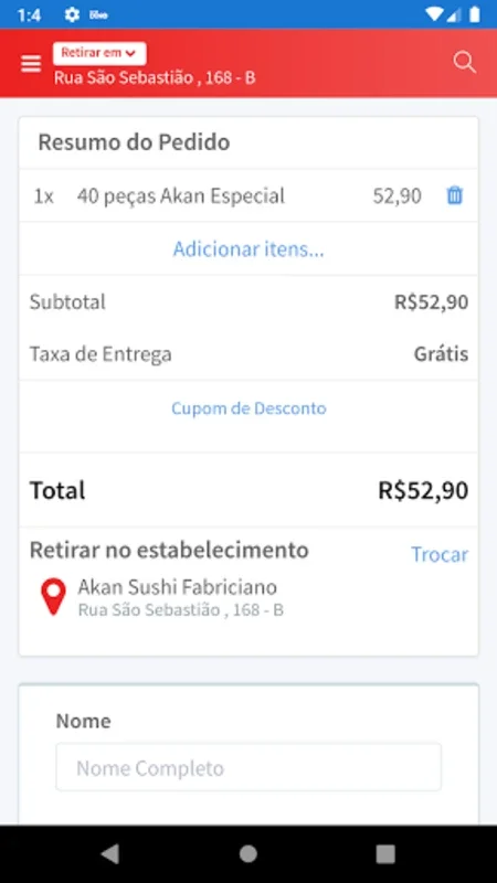 Akan Sushi Fabriciano for Android - Order Fresh Sushi on Your Phone