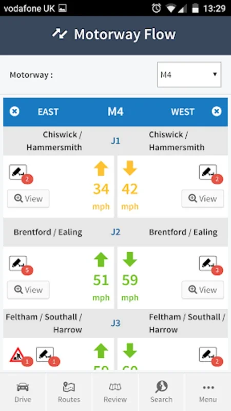 HE Traffic for Android: Monitor UK Road Conditions