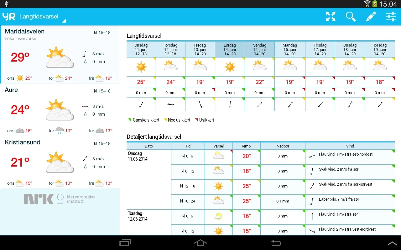 Yr for Android - Real-Time Weather Updates