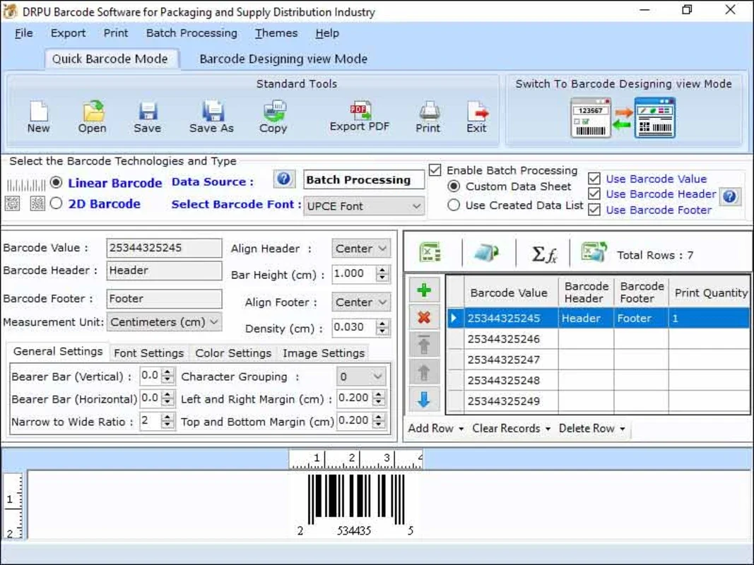 Product Labeling & Printing Application for Windows