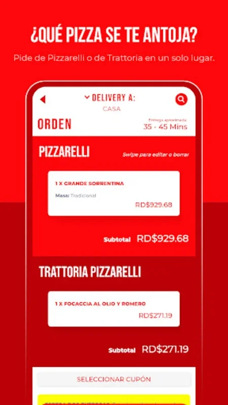 Pizzarelli for Android: Convenient Pizza Ordering