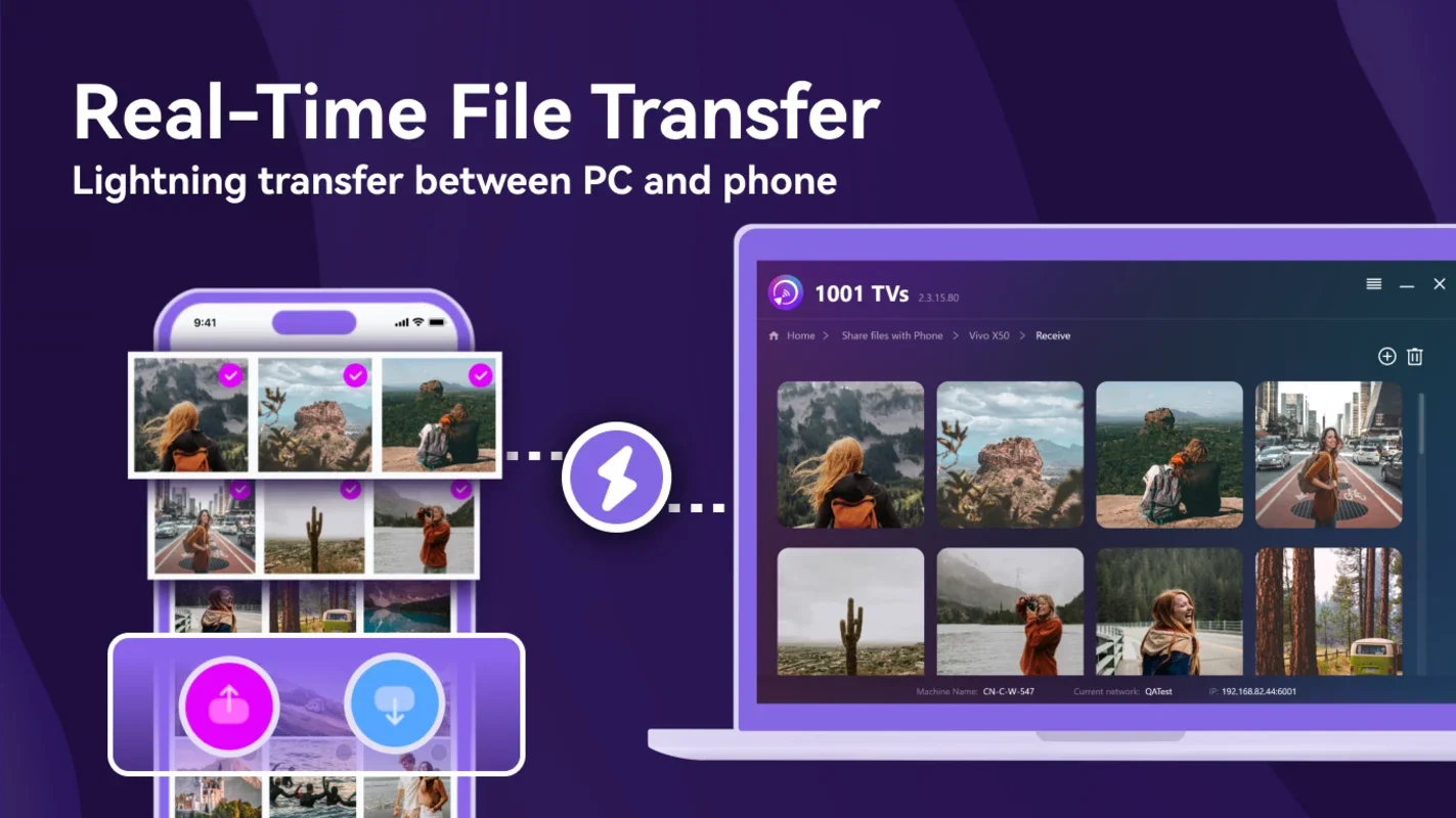 1001TVs: Screen Mirror & File Transfer for Windows