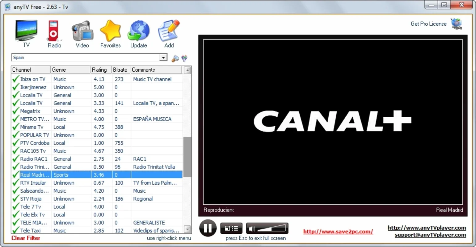 anyTV Free for Windows - Free TV and Radio on Your PC