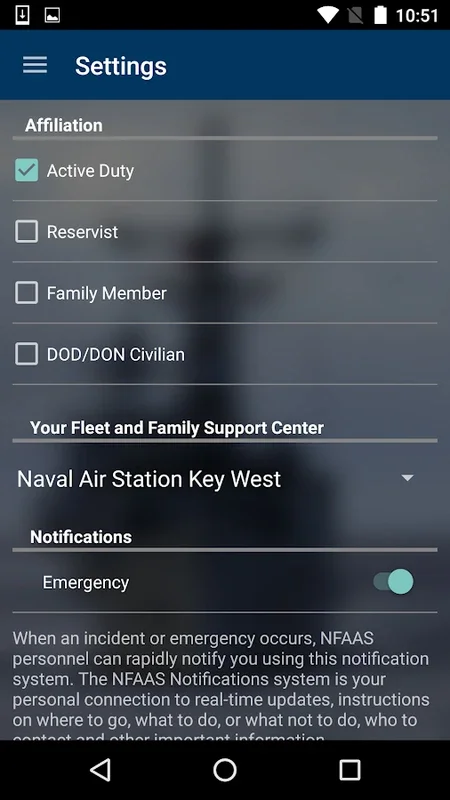 NFAAS for Android: Empowering Navy Emergency Prep