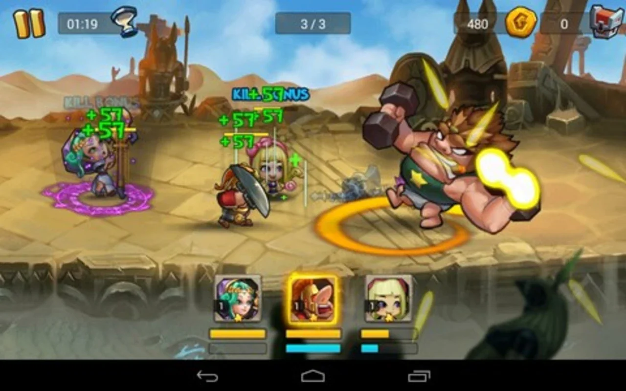 Gods Rush for Android: Lead Heroes and Gods in Battles