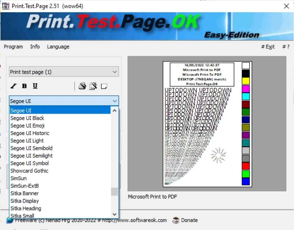 Print.Test.Page.OK for Windows - Simplify Printing Tests