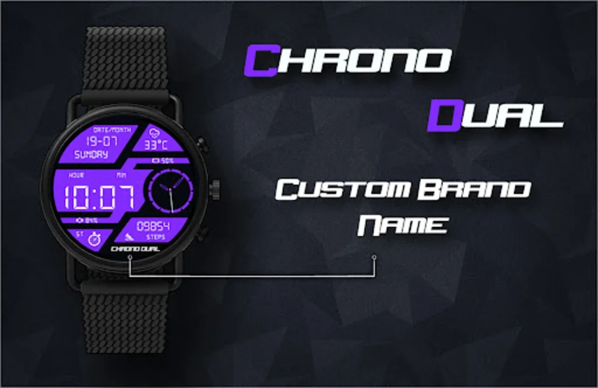 Chrono Dual Watch Face for Android: Stylish & Functional