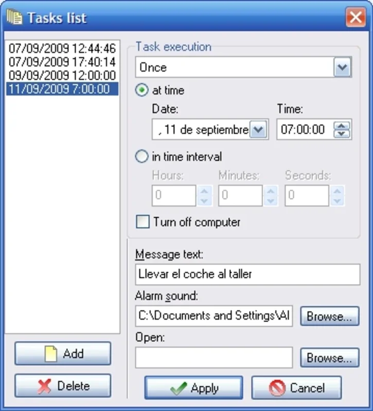 PVReminder for Windows - Simple Alarm Management