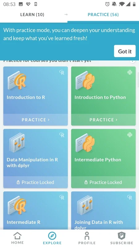 Datacamp for Android - Learn Data Analysis