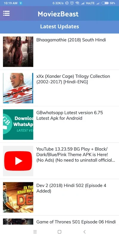 Moviezbeast for Android - Download Free APK from AppHuts