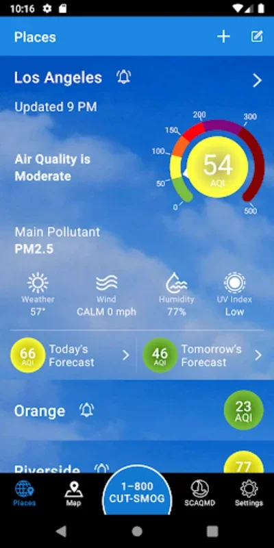 SCAQMD for Android - Get Real-time Air Quality Data