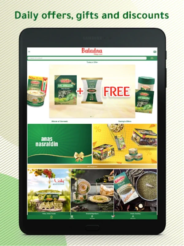 Baladna for Android: Oriental and Vegan Food Shopping