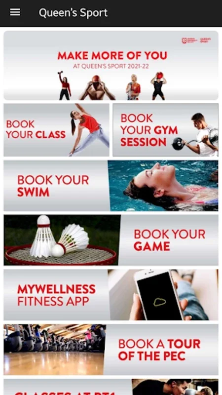 Queen's Sport for Android: Simplify Fitness Booking