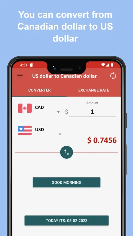 US dollar to Canadian dollar for Android - Simplify Currency Conversion