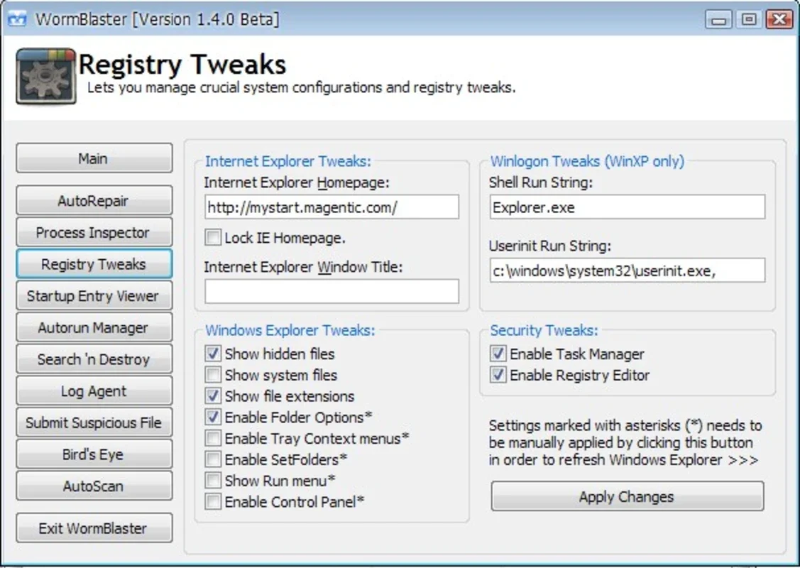 Worm Blaster: Lightweight Malware Protection for Windows