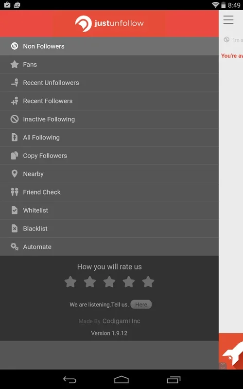 Crowdfire for Android - Know Who Unfollows You