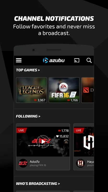 AzubuTV for Android - Seamless Esports Viewing