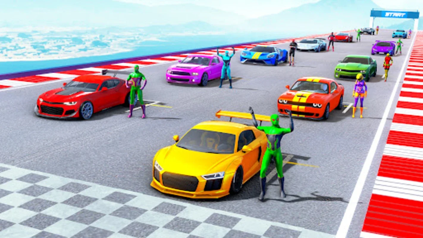 Superhero Car Stunt Game 3D for Android: Extreme Stunts with Superhero Cars