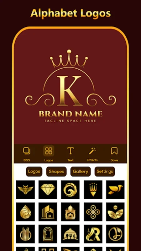 Luxury Logo Maker for Android - Create Unique Brand Logos