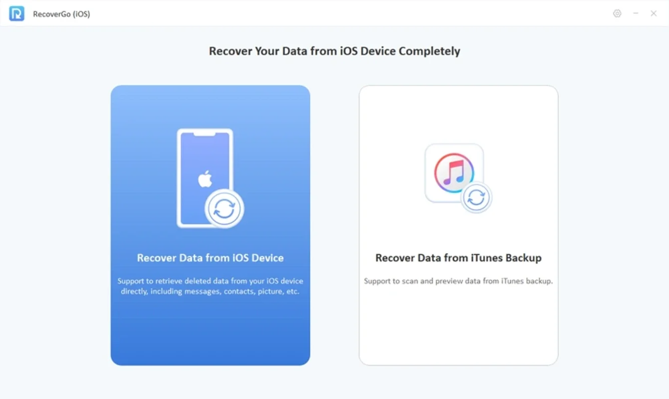 iToolab RecoverGo - iPhone Data Recovery for Windows