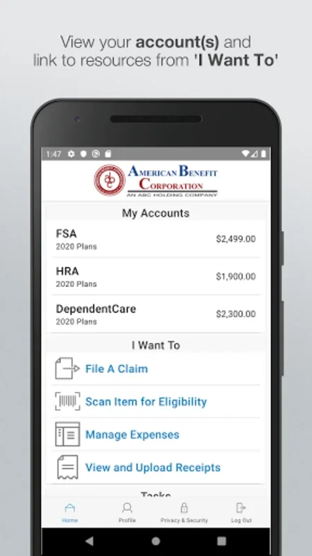 ABC HRA Mobile for Android - Manage Healthcare Finances