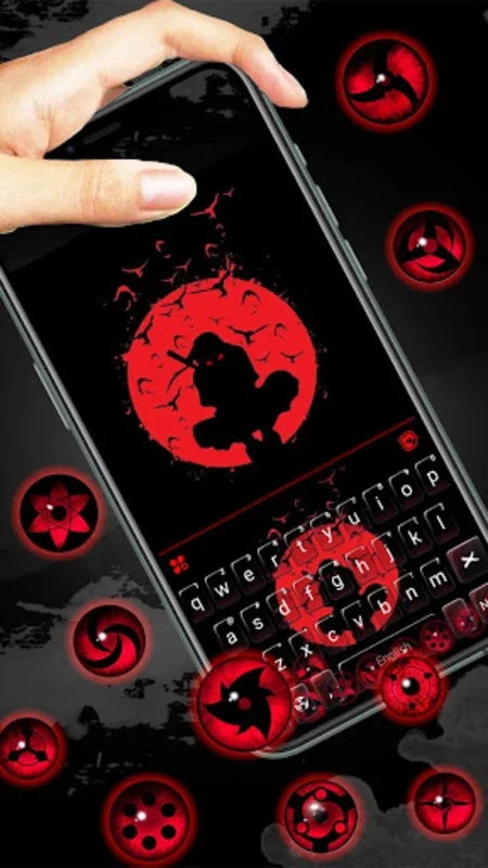 Cool Sharingan Live Theme for Android - Enhance Your Typing Experience