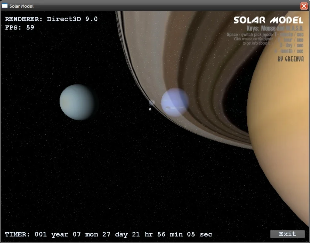 Solar Model 3D for Windows - Immersive Solar System Simulation