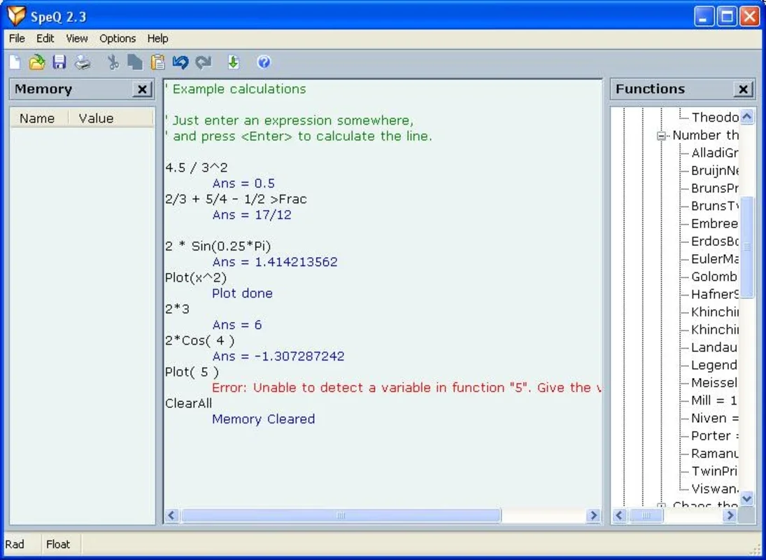 SpeQ Mathematics for Windows - Simplify Math Tasks