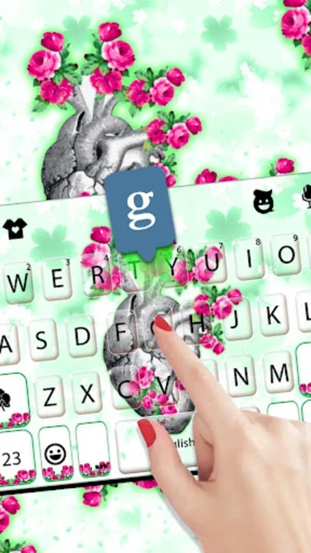 Heart Flower Art for Android: A Visually Stunning Keyboard Theme