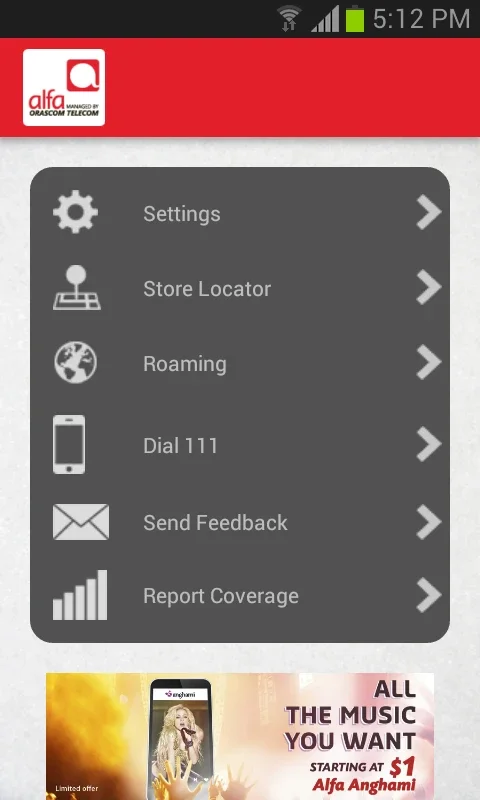 Alfa for Android - Manage Your Mobile Services Easily