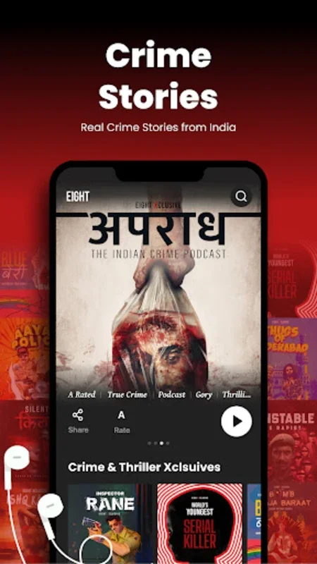 EIGHT: Podcast & Audio Stories for Android - No Downloading Needed