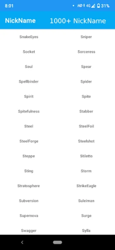 Nickname Generator for FFGamer for Android - Standout Gamer Tags