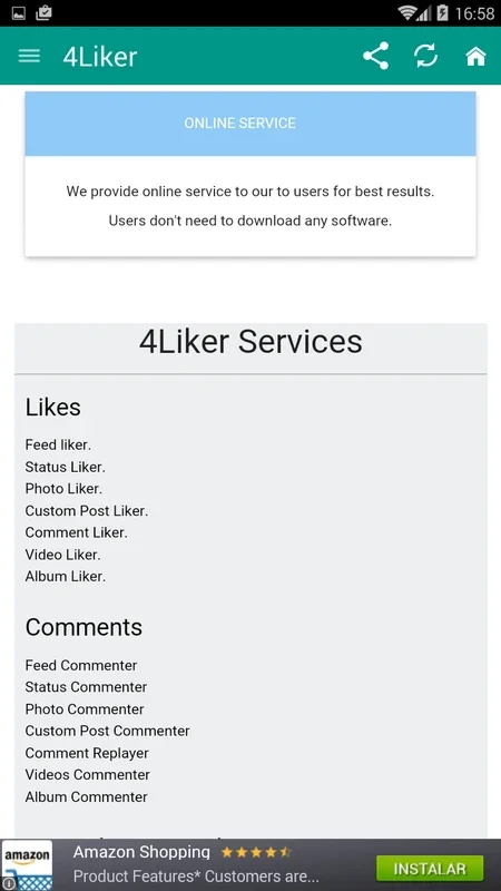 4Liker for Android - Boost Your Facebook Post Likes