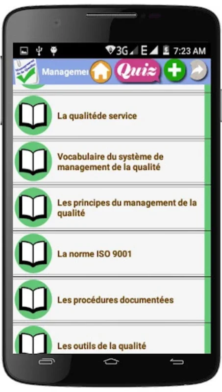 Management de la qualite for Android - Quality Management Learning