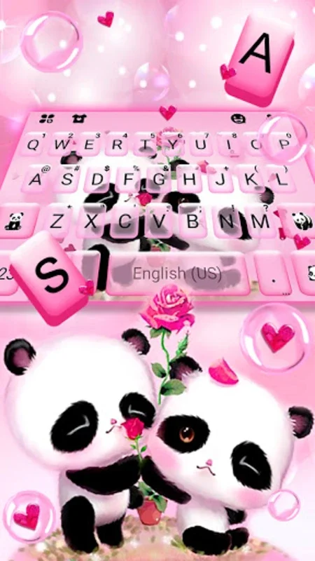 Pink Panda Couple Keyboard Background for Android: Customize Your Typing