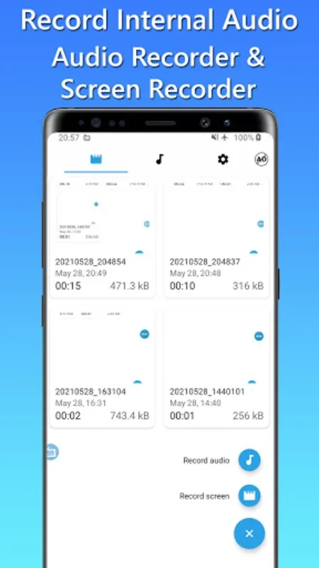 Internal Audio Recorder for Android - Record Screen & Audio