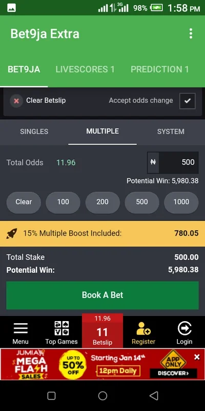 Bet9ja Extra for Android: Predictions & Livescores