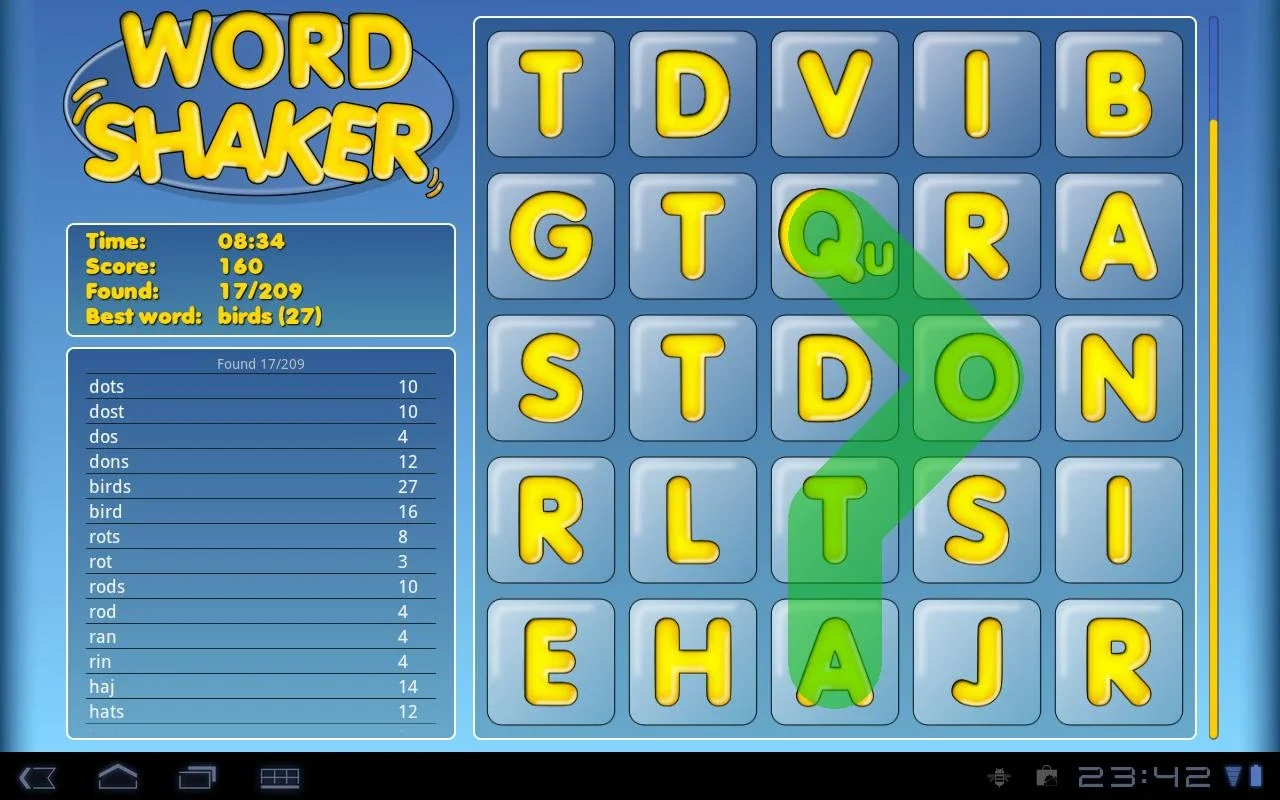 WordShaker for Android - Dynamic Word-Search Game