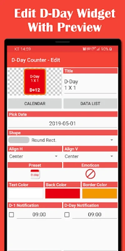 D-Day Counter & Memo Widget for Android: Manage Time Efficiently