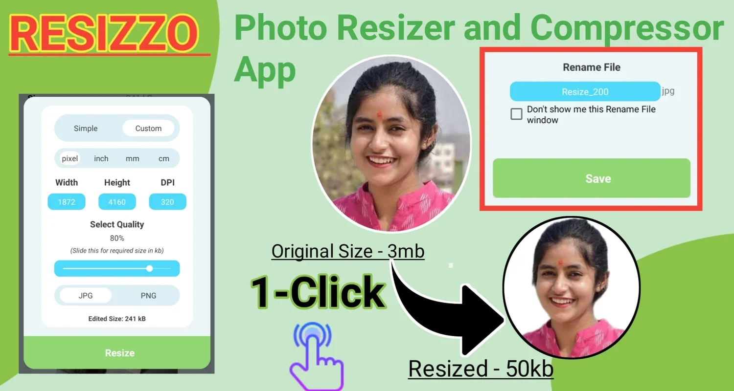 Resizzo - Reduce Photo Size App for Android