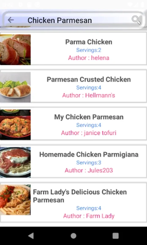 Parmesan Recipes for Android - No Downloading Needed