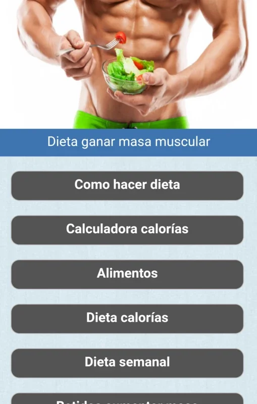 Dieta para ganar masa muscular for Android - Build Muscle Effectively