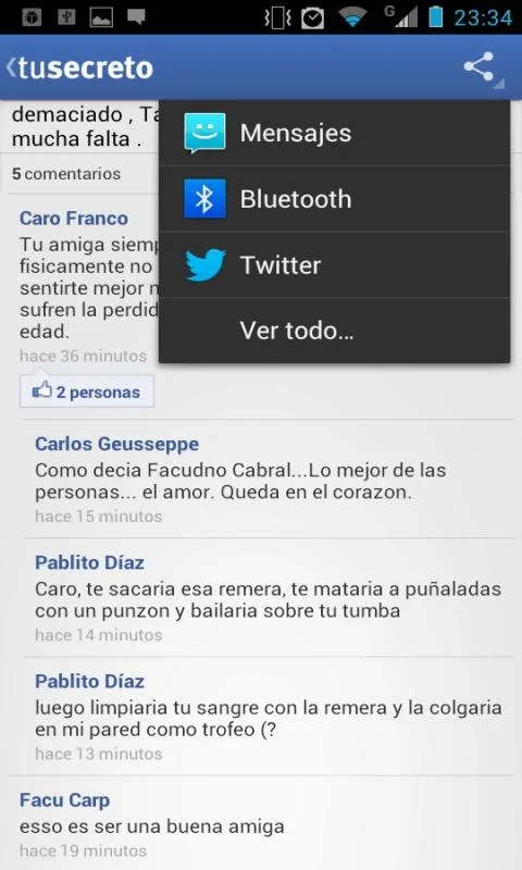 TuSecreto for Android: Anonymous Social Experience