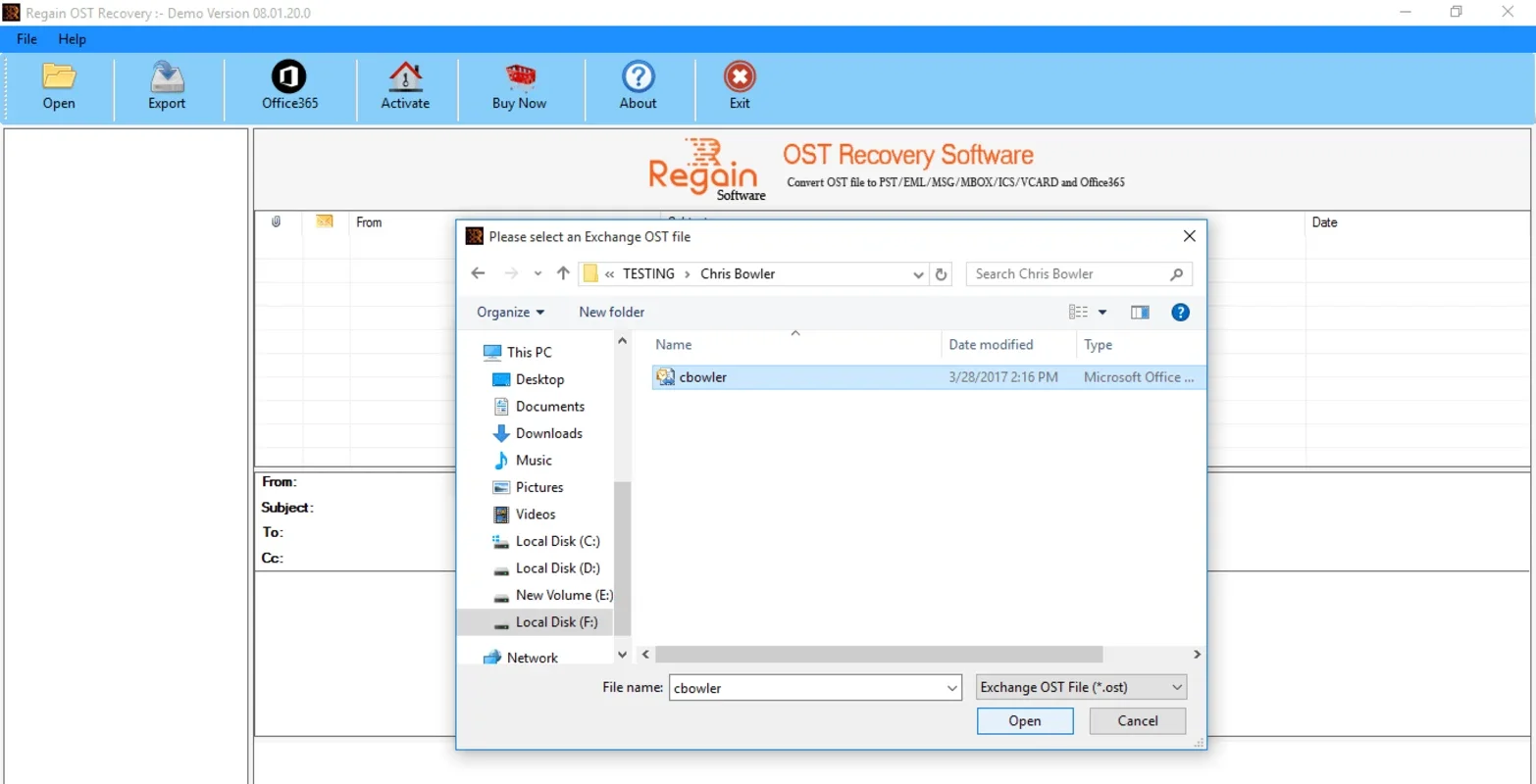 Regain OST Recovery Tool for Windows: Recover Corrupt Files