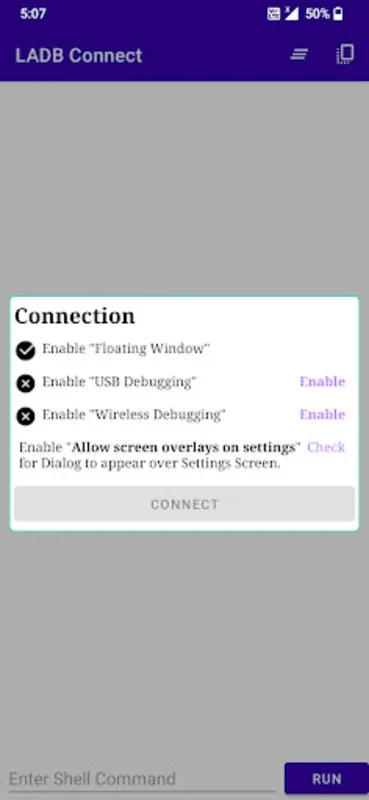 LADB Connect for Android - Execute ADB Commands Locally