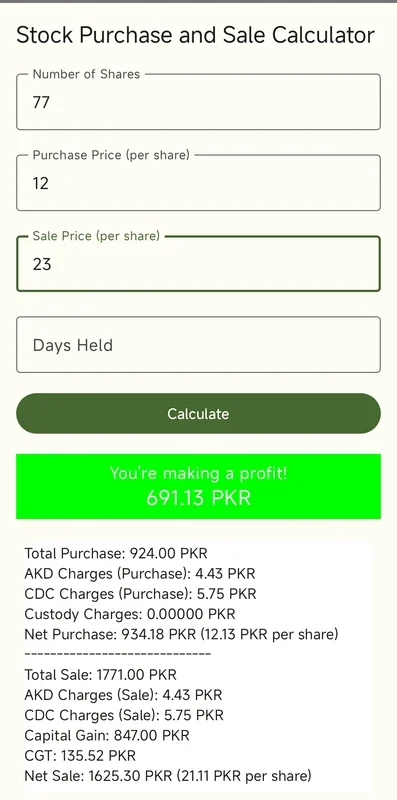 StockCalculatorApp for Android - Simplify Stock Trading