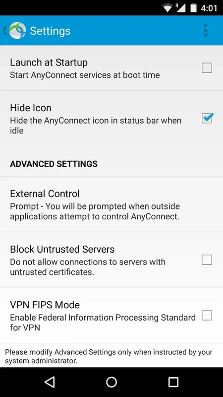 AnyConnect for Android: Secure Network Management