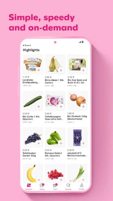 Flink: Groceries in minutes for Android - Shop for Groceries Easily