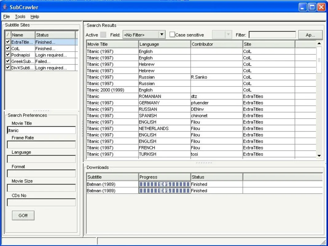 SubCrawler for Windows - Simplify Subtitle Searching